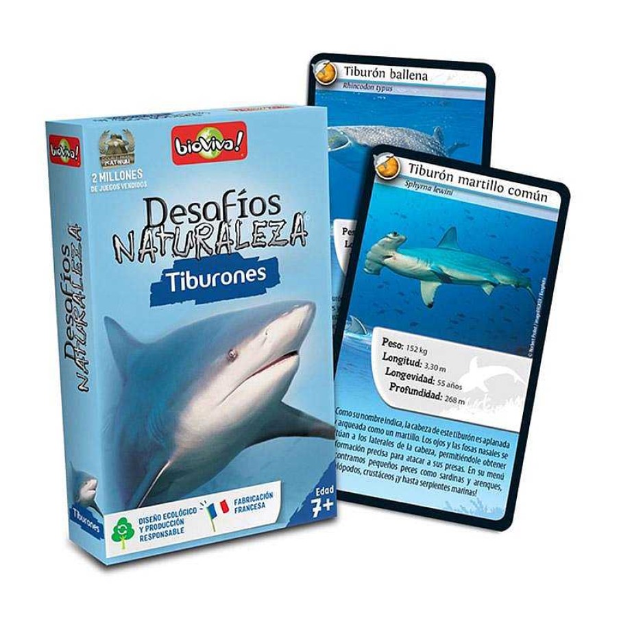 Juguetes Bioviva Juegos De Cartas | Cartas Desaf Os Naturaleza Tiburones