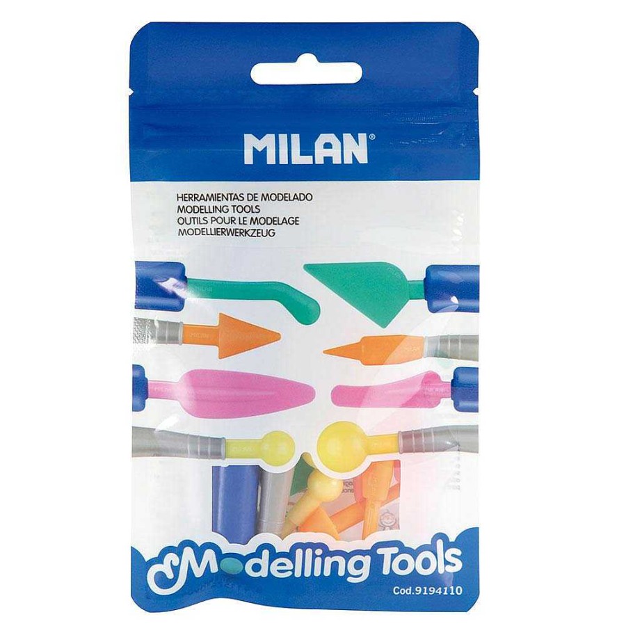 Papeler A Milan Papeles Especiales | Set Herramientas Modelado 2 Mangos 8 Puntas