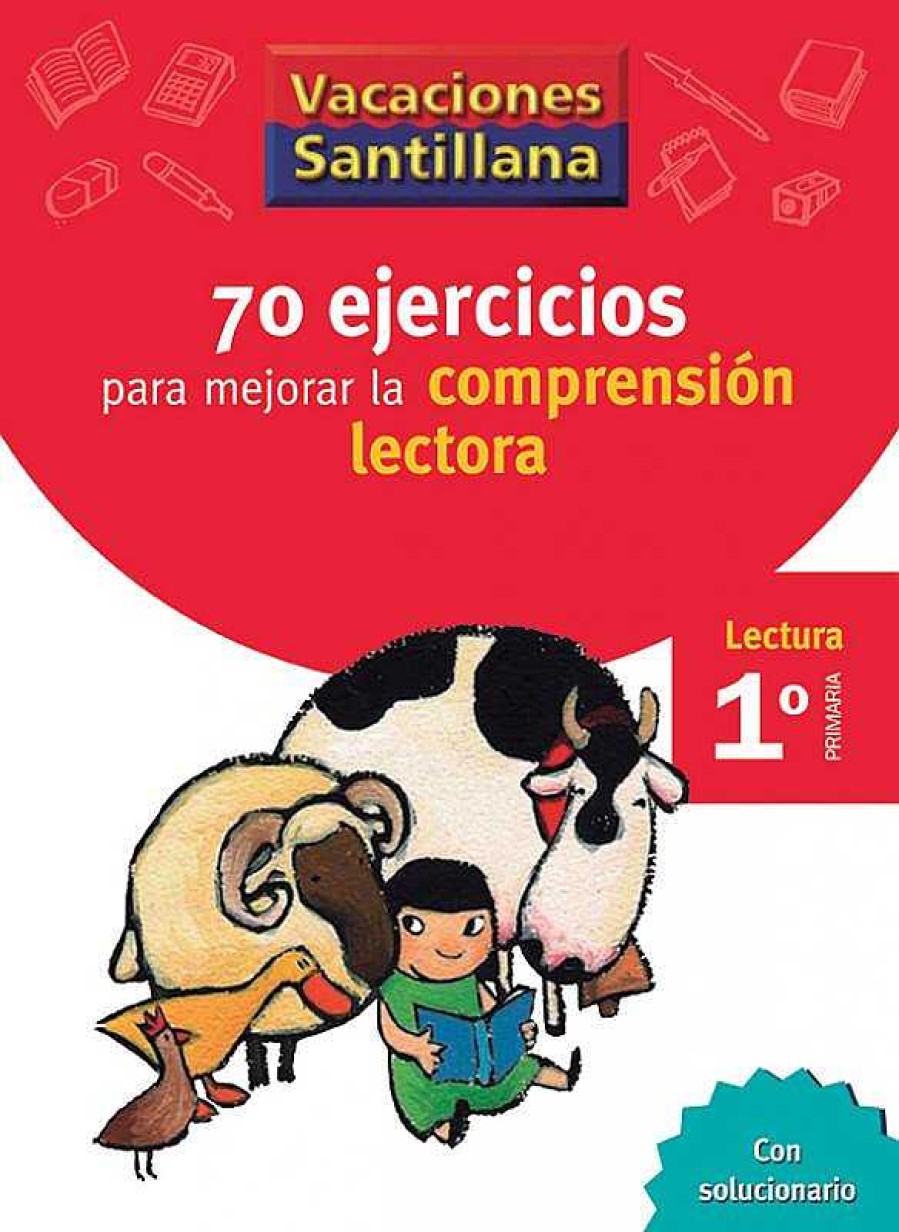 Libros Dideco Cuadernos Vacaciones | Vacaciones Santillana 1 Primaria 70 Ejercicio Para Mejorar La Comprension Lector