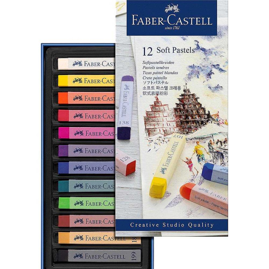 Papeler A Faber castell | Pasteles Blandos 12 Colores Faber-Castell