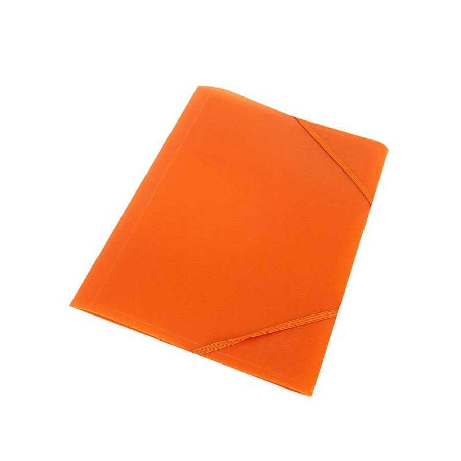 Papeler A Carchivo | Carpeta Cuarto Con Solapas Naranja Fluo