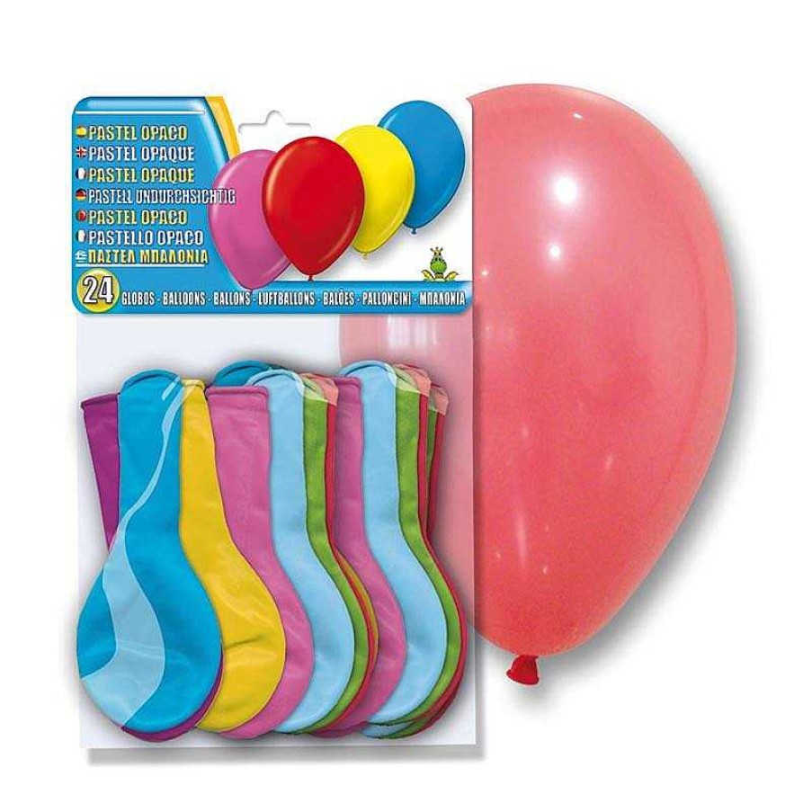 Juguetes Globolandia Juegos Para Interior Y Exterior | Bolsa De 24 Globos Surtidos De Colores