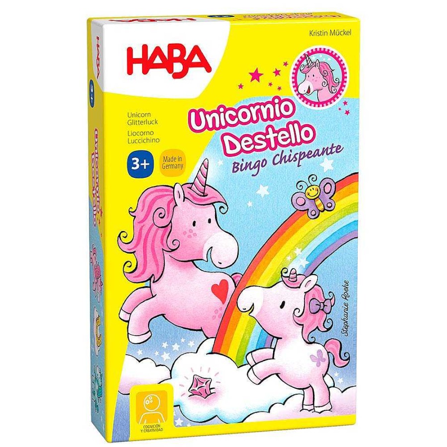 Juguetes Haba Juegos De Tablero | Juego De Bingo Unicornio Destello