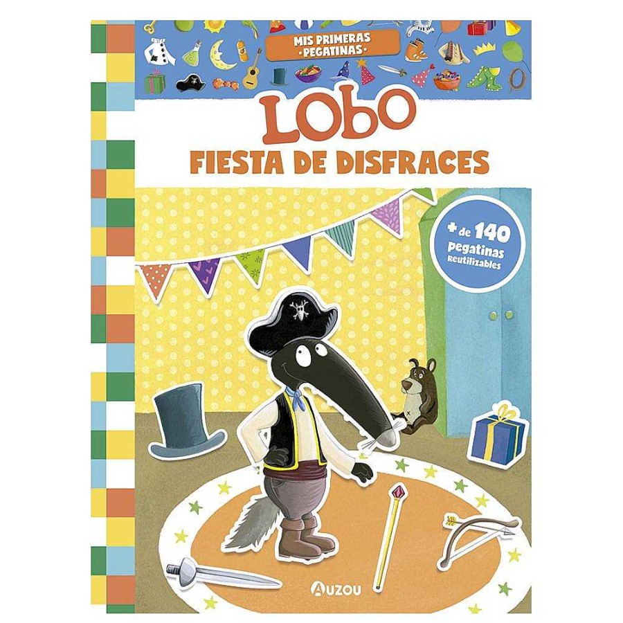 Libros Dideco Pegatinas | Mis Primeras Pegatinas - Lobo - Fiesta De Disfraces.