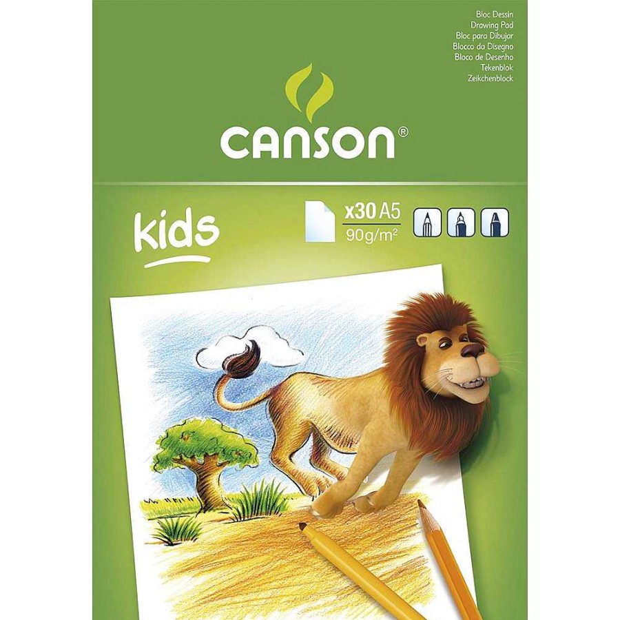 Papeler A Canson | Bloc Dibujo Little Kids A5 30 Hojas 90Gr