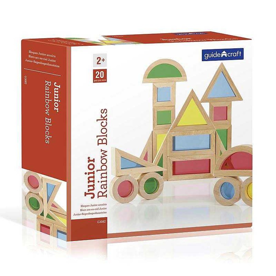 Juguetes Guidecraft | Construcci N Bloques Junior Arco Iris 20 Piezas