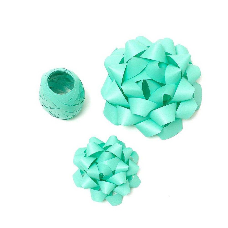 Papeler A Legami Complementos | Set 2 Lazos Y Cinta Color Azul Aqua Para Regalo