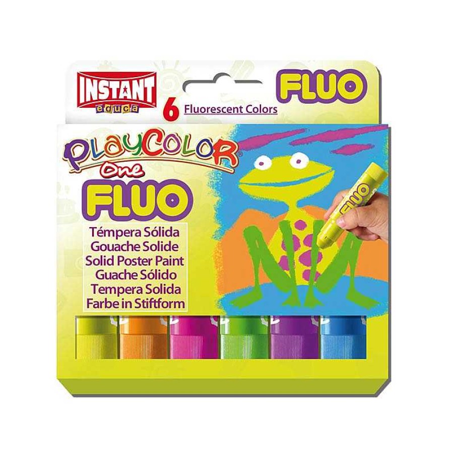 Papeler A Instant Pinturas Y Accesorios | T Mpera S Lida 6 Colores Fl Or Playcolor Instant