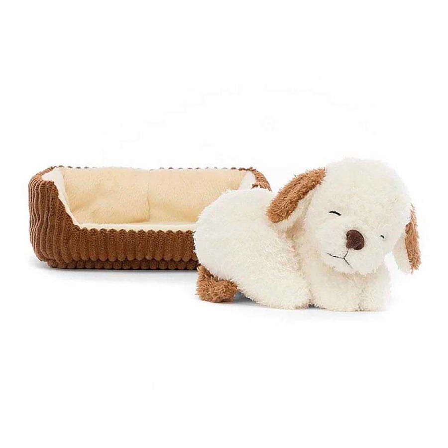 Juguetes Jellycat Mu Ecos Y Peluches | Peluche Perro Durmiendo Con Camita 10X15Cm