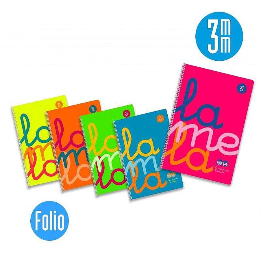 Papeler A Lamela Cuadernos Lamela | Pack 5 Blocs Cuadrov A Lamela Folio 3Mm. 80 Hojas Fl Or