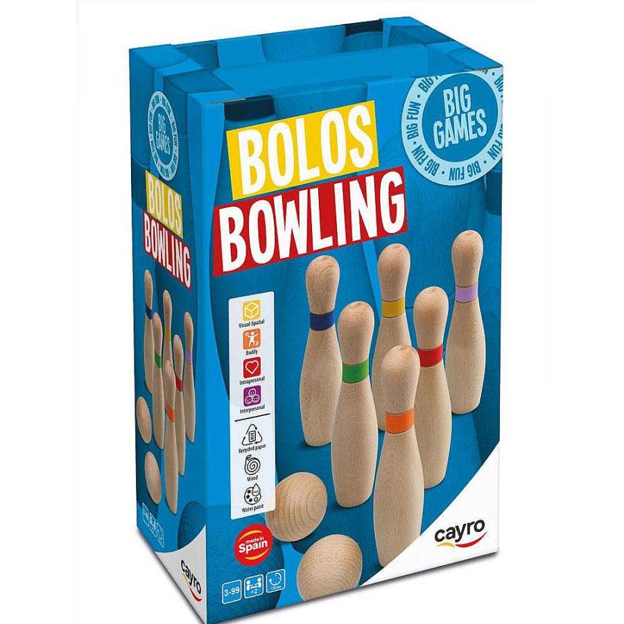 Juguetes Cayro Juegos Para Interior Y Exterior | Juego De Bolos Madera. Cayro