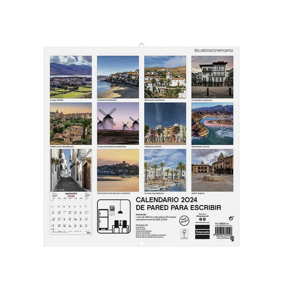 Papeler A Finocam | Calendario Pared 30X30 2024 Pueblos Con Encanto