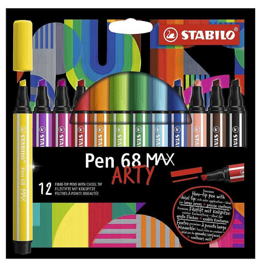 Papeler A Stabilo | Stabilo Pen 68 Max Arty 12 Colores