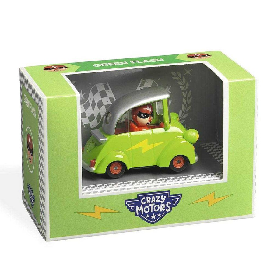 Juguetes Djeco Veh Culos Y Transportes | Coche Metal Green Flash Crazy Motors Escala 1:43