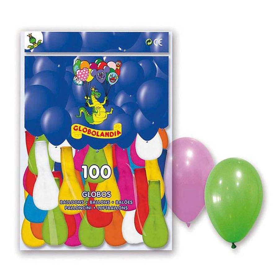 Juguetes Globolandia Juegos Para Interior Y Exterior | Bolsa De 100 Globos Surtidos De Colores