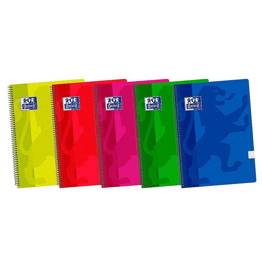 Papeler A Oxford Cuadernos Escolares | Bloc A5 Cuadro 4Mm 80 Hojas Tapa De Pl Stico