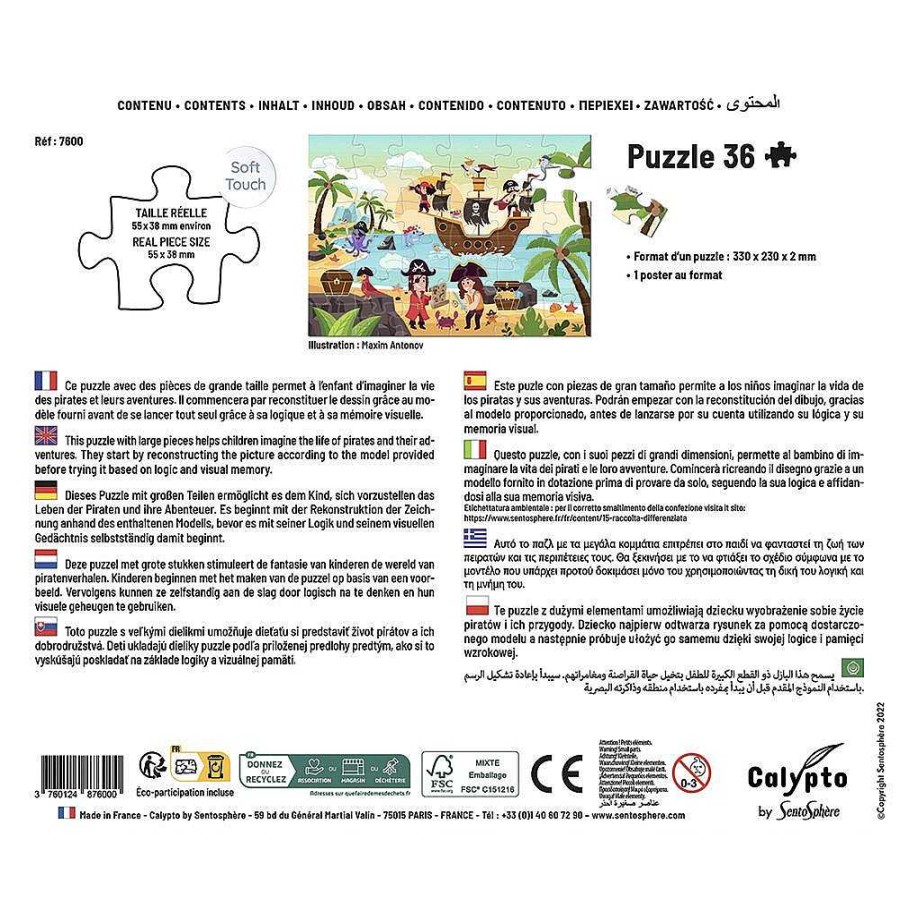 Juguetes Calypto | Puzzle De 36 Piezas Piratas Calypto