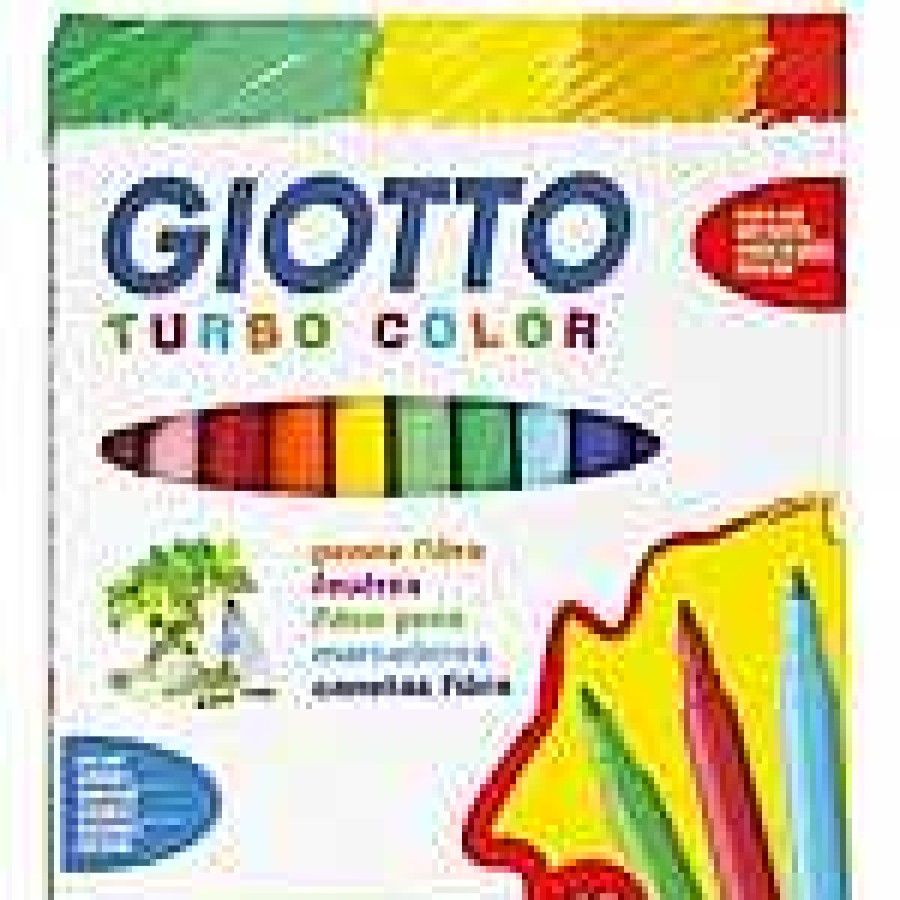 Papeler A Fila | Rotulador 12 Colores, Pack De10 Estuches Giotto Turbo Color