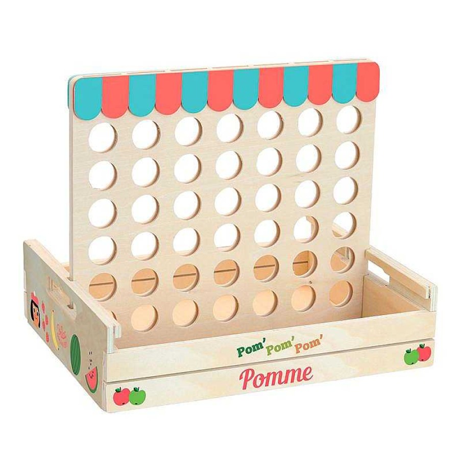 Juguetes Vilac Juegos De Tablero | 4 En Raya Manzanas Madera Ingela P. Arrhenius