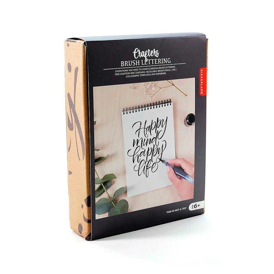 Juguetes Kikkerland Crea E Imagina | Diy Set De Caligraf A Brush Lettering Crafters