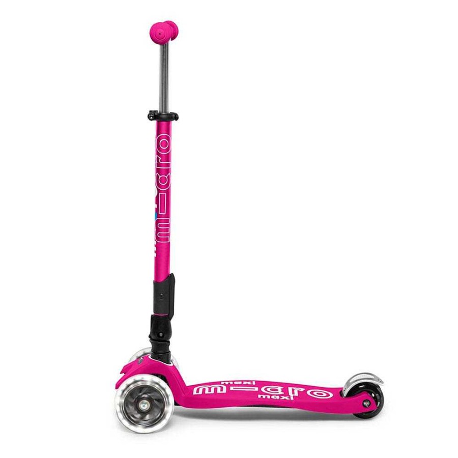 Juguetes Micro Patinetes Y Bicicletas | Patinete Maxi Micro Deluxe Plegable Led Rosa