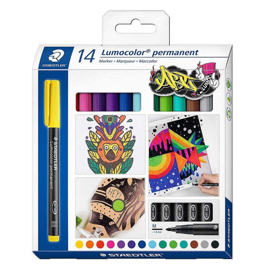 Papeler A Staedtler | Rotulador Lumocolor 317 Punta Media 14 Colores