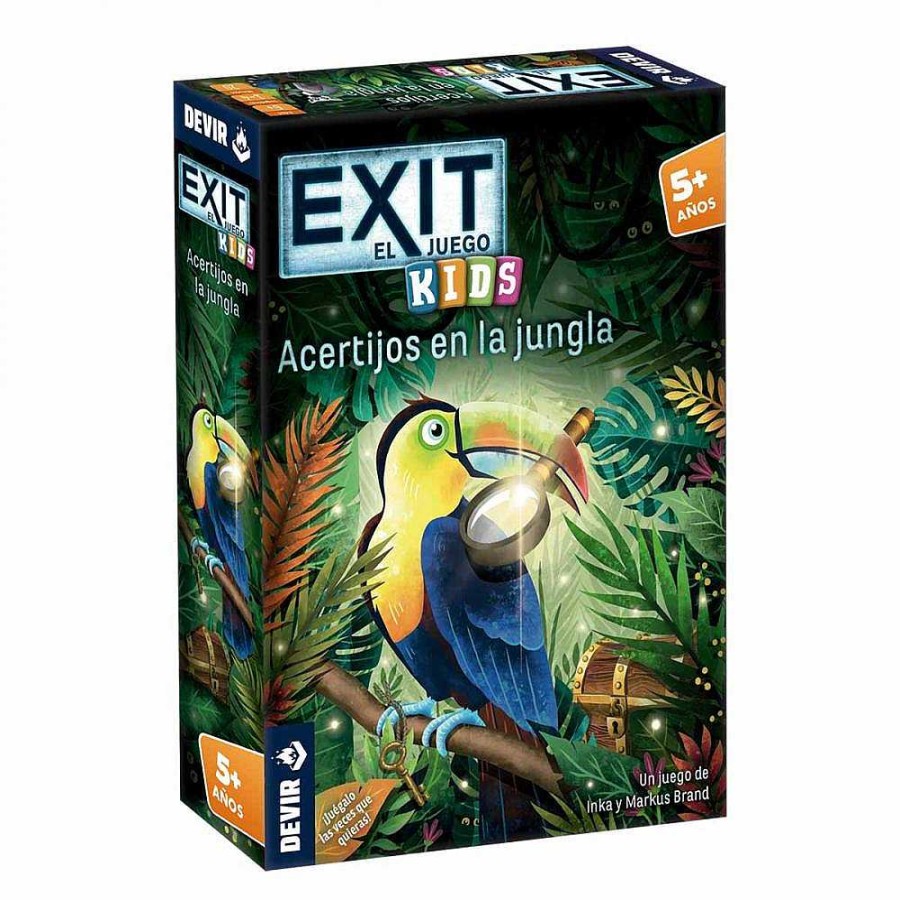 Juguetes Devir Juegos Cooperativos | Juego De Mesa Exit, Acertijos En La Jungla