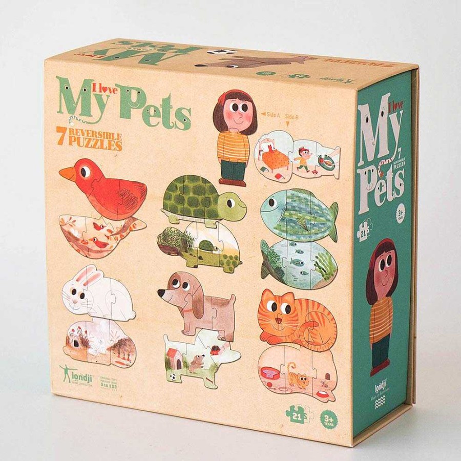 Juguetes Londji | Puzzle I Love My Pets 21 Piezas