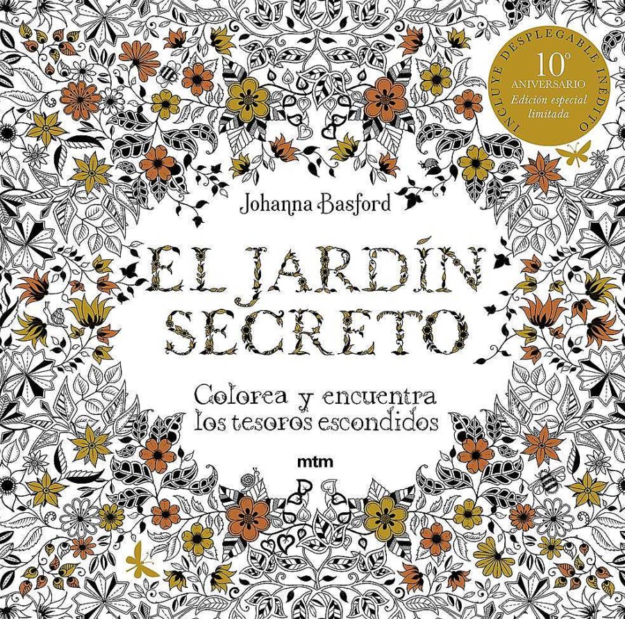 Libros Dideco Dibuja Y Colorea | El Jard N Secreto. Edici N Especial Limitada D Cimo Aniversario