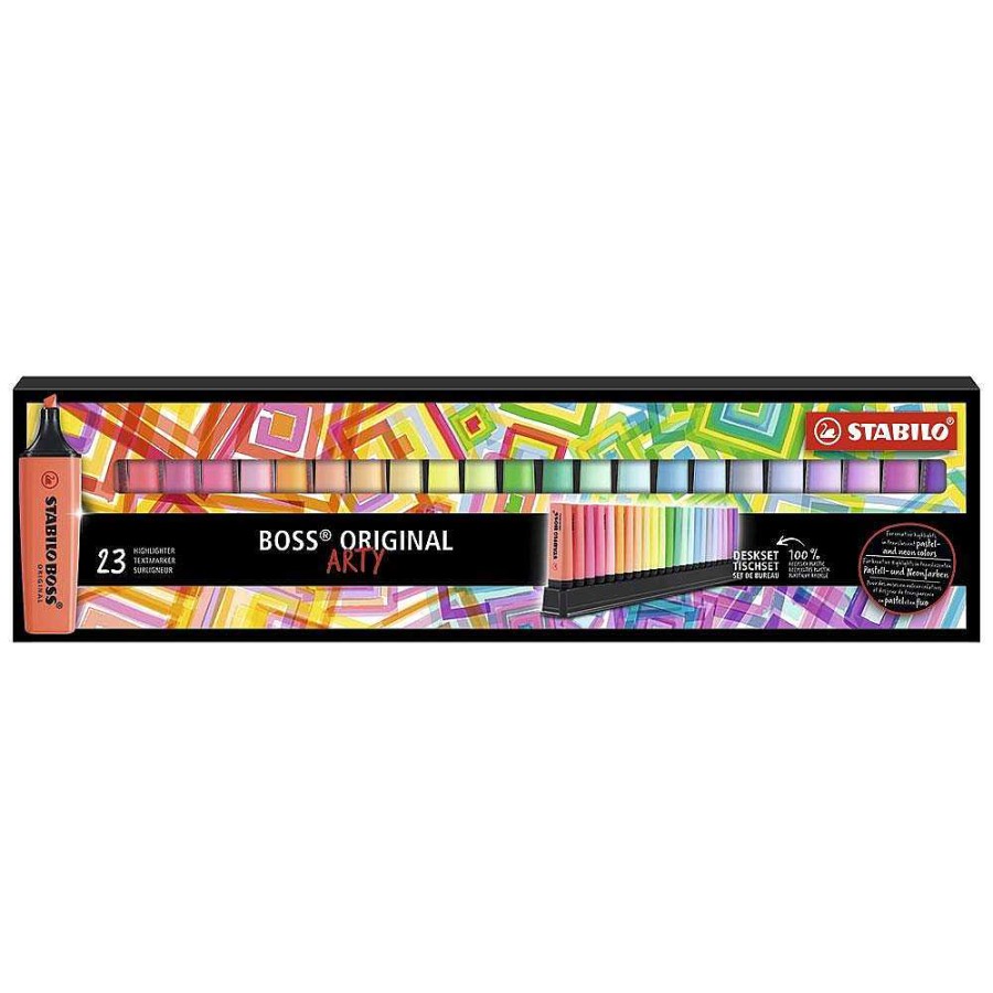 Papeler A Stabilo | Marcador 23 Colores Stabilo Boss Original Arty Fluorescente Y Pastel