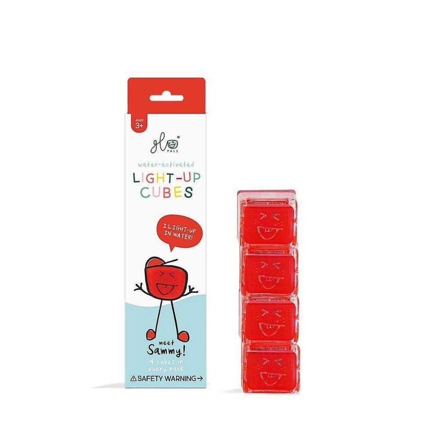 Juguetes Glopals Estimulaci N Sensorial | Set Cubos Rojos Con Luz 4 Unidades Glo Pals