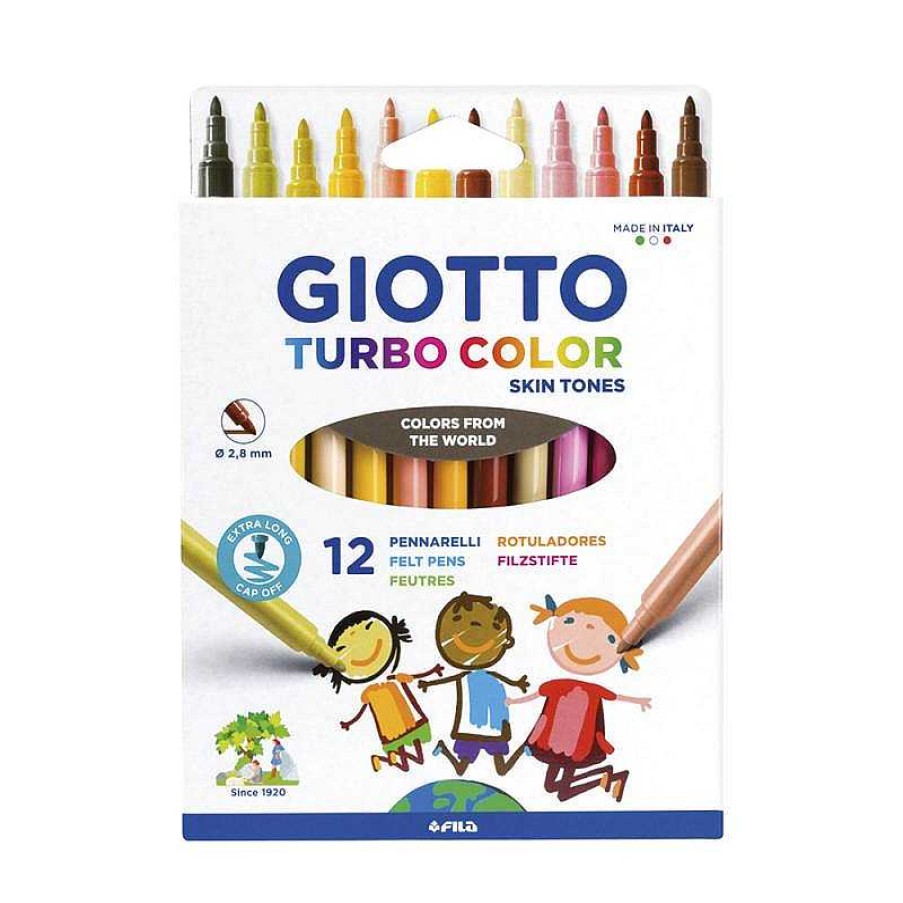 Papeler A Fila | Rotulador Tono Piel 12 Unidades Giotto Turbo Color