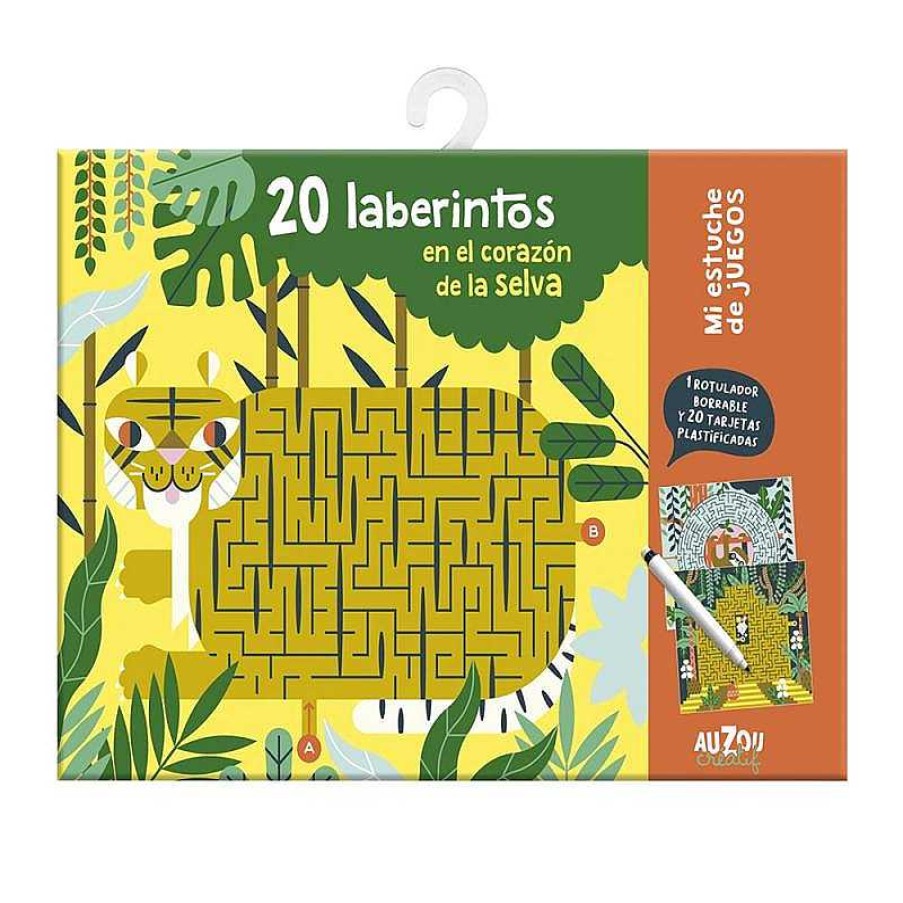 Juguetes Auzou Creatif | 20 Laberintos En El Coraz N De La Selva. Mi Estuche De Juegos