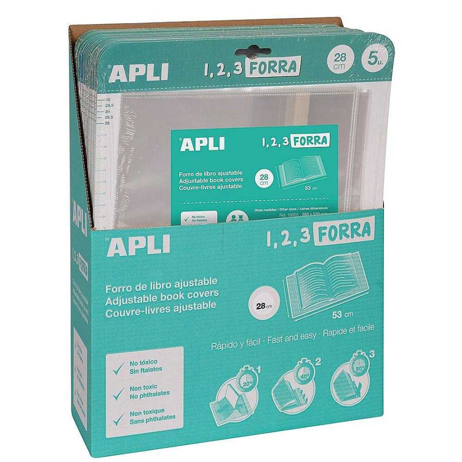 Papeler A Apli | Forro Libros Funda 28Cm X53Cm 5 Uds. Pp Bl Ster