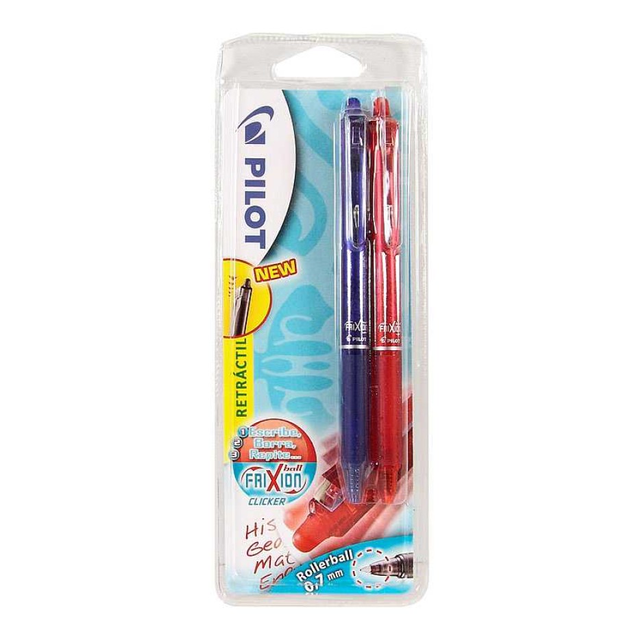 Papeler A Pilot | Bol Grafo Frixion Clicker 2 Ud. Azul Y Rojo