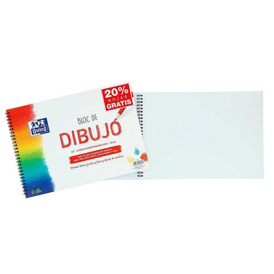 Papeler A Oxford | Bloc Dibujo A4 Liso 20Hj 130Gr Oxford