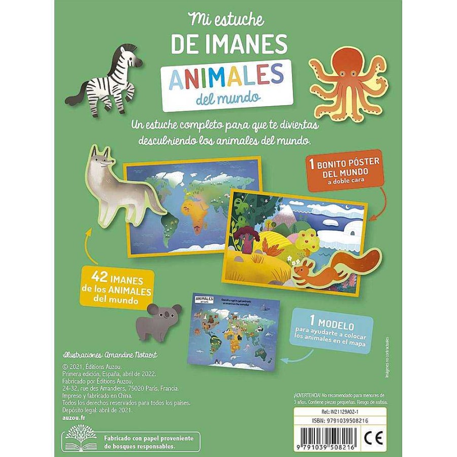 Juguetes Auzou Creatif | Mi Estuche De Imanes: Animales Del Mundo