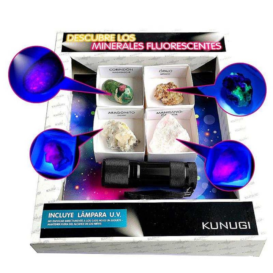 Juguetes Kunugi Naturaleza Y Exploraci N | Caja Minerales Fluorescentes