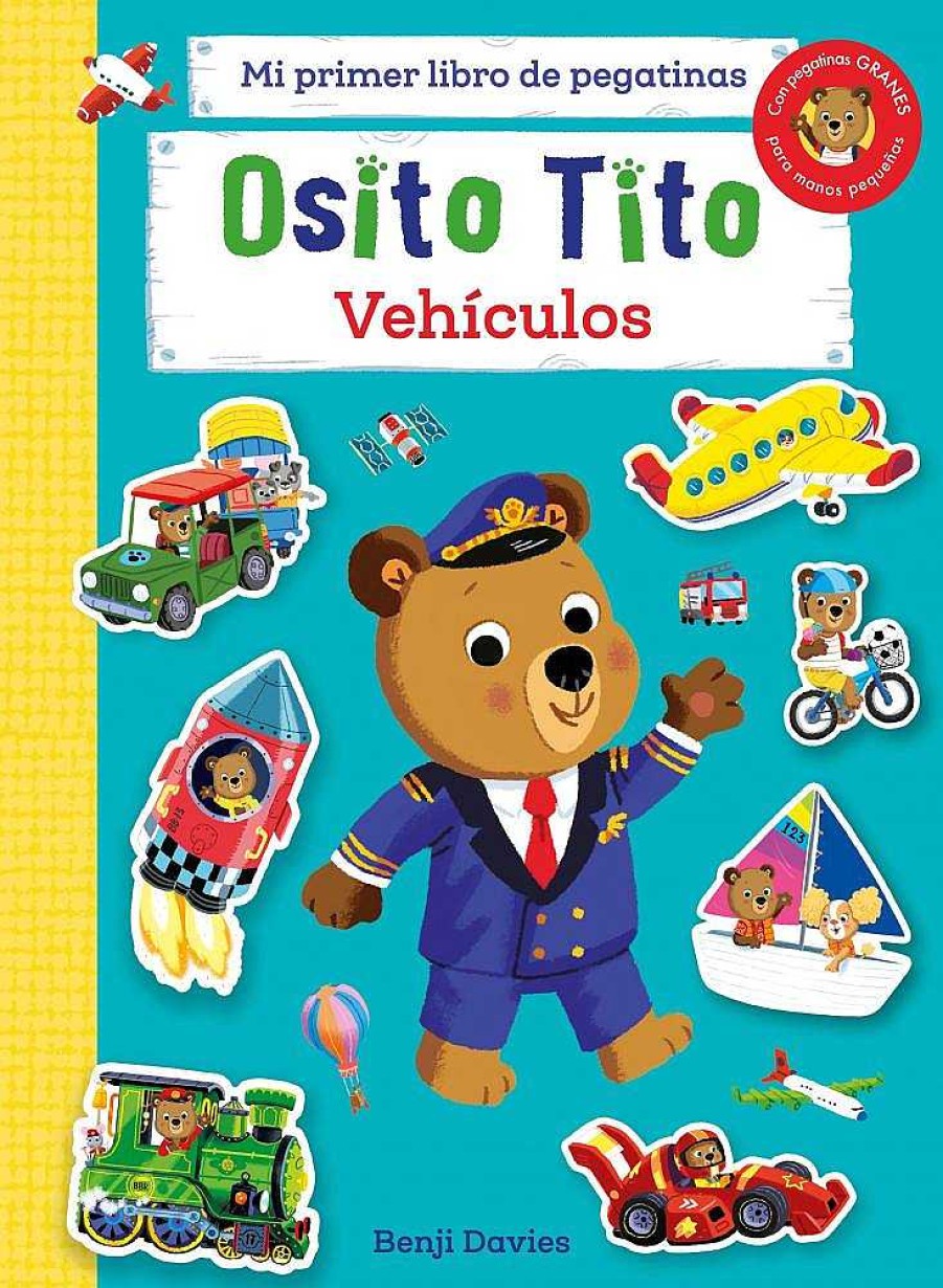 Libros Dideco Pegatinas | Osito Tito. Mi Primer Libro De Pegatinas. Veh Culos