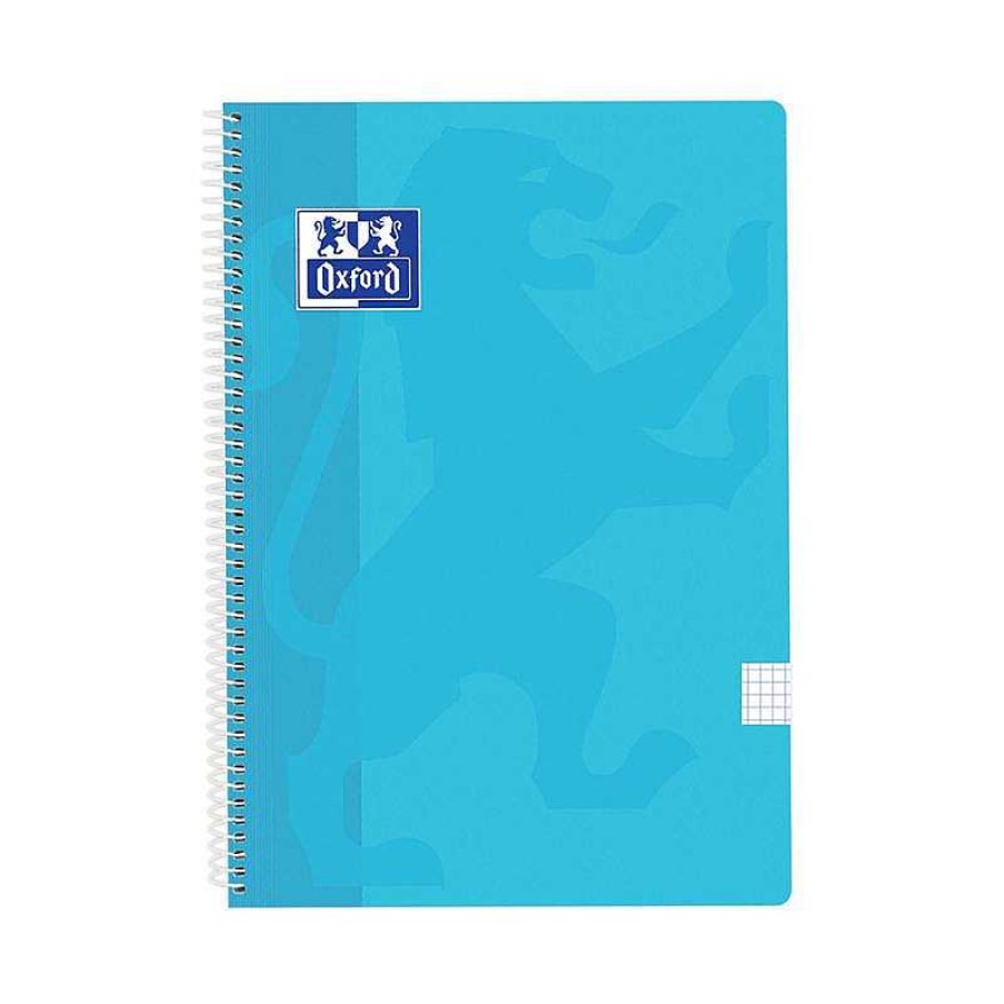 Papeler A Oxford Cuadernos Escolares | Bloc Folio Azul Pastel Cuadro 4Mm. 80 Hojas Oxford