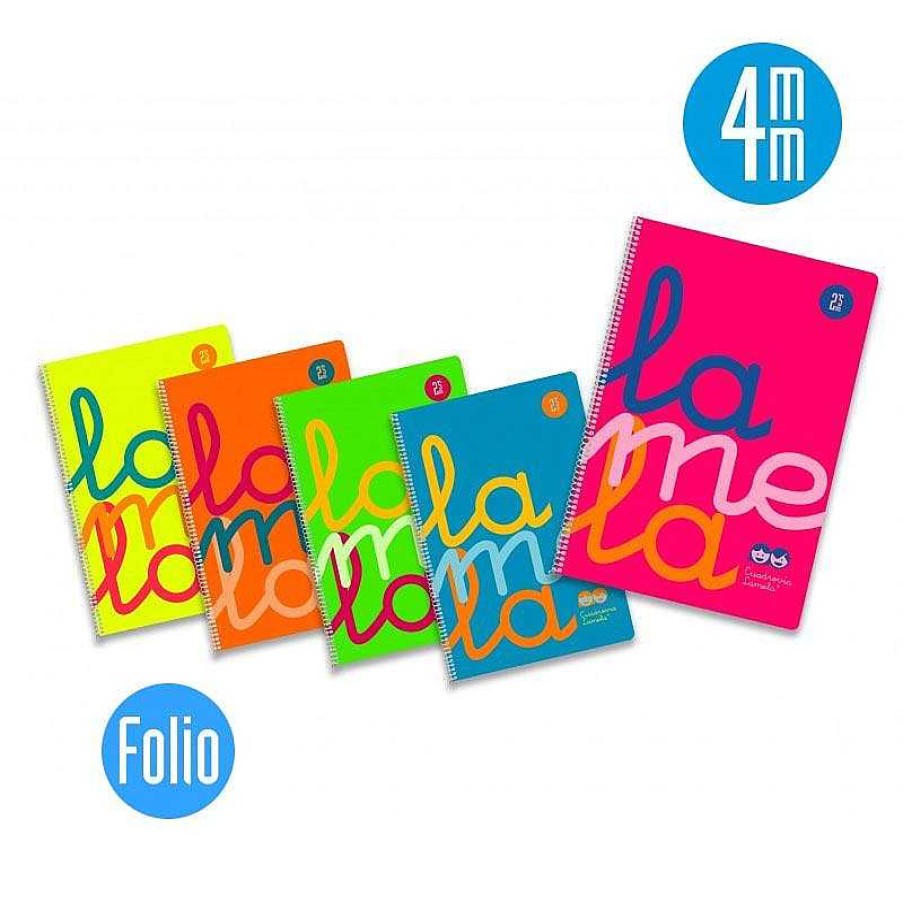 Papeler A Dideco Cuadernos Lamela | Pack 5 Blocs Cuadrov A Lamela Folio 4Mm. 80 Hojas Fl Or