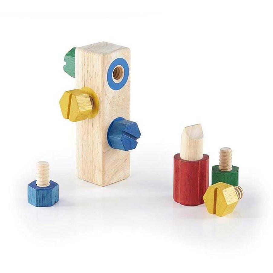 Juguetes Guidecraft | Juego Para Enroscar Tornillos De Madera Screw Block