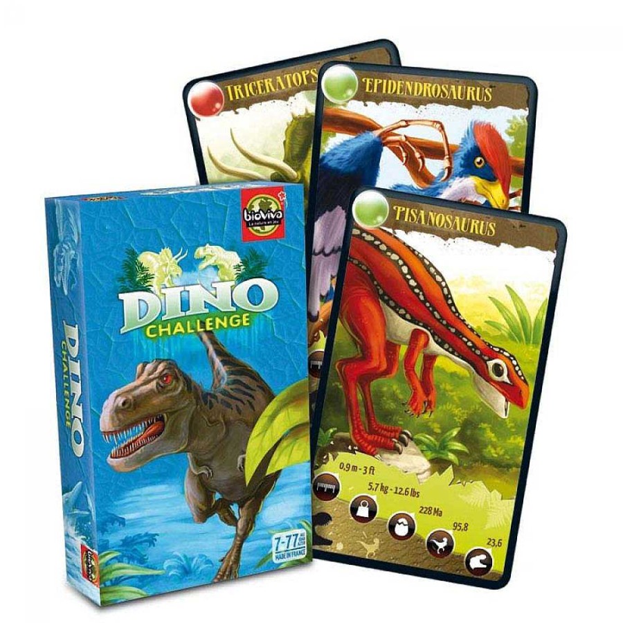 Juguetes Bioviva Juegos De Cartas | Juego De Cartas Dino Challenge Azul