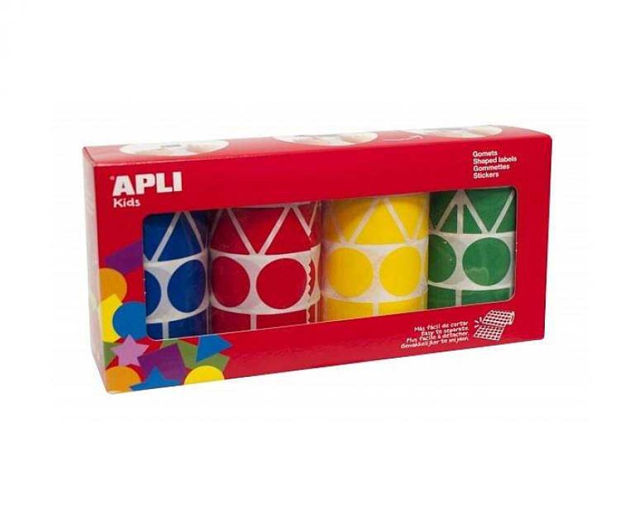 Papeler A Apli Gomettes | Gomets Xl Formas Geom Tricas Colores Rollo