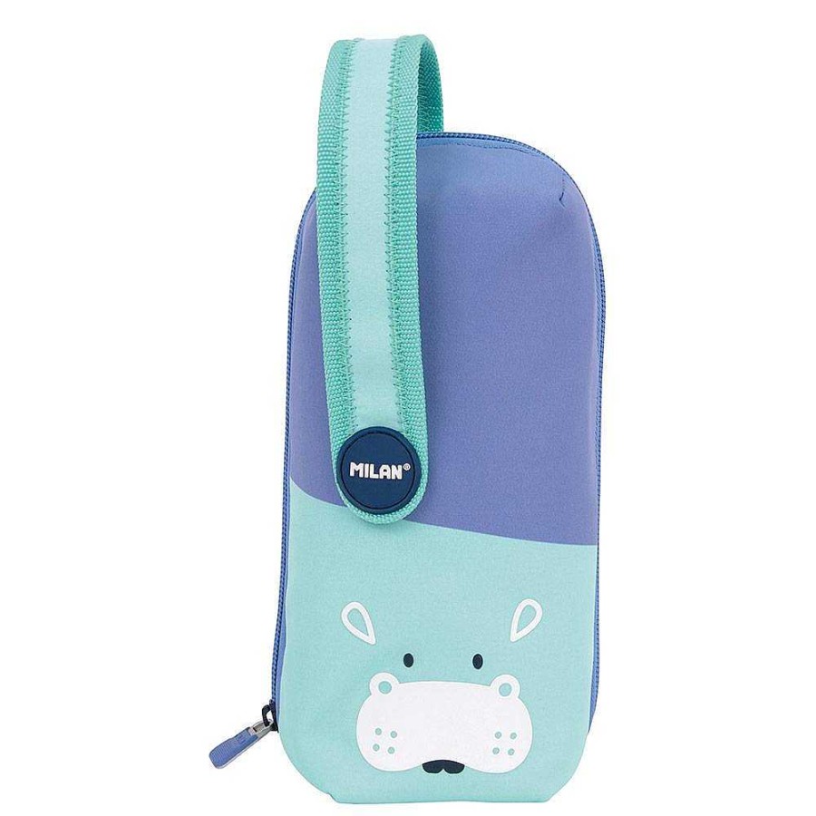 Papeler A Milan | Multi Estuche Ovalado Azul Fun Animals