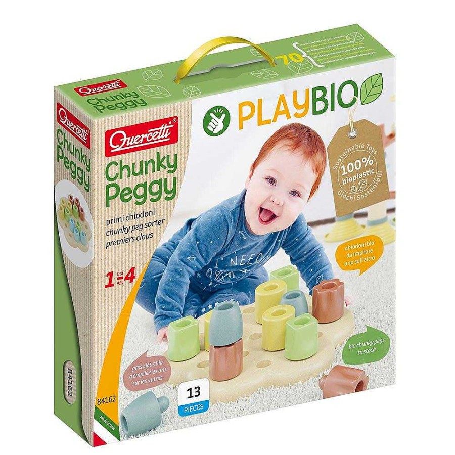 Juguetes Quercetti Apilables Y Manipulaci N | Construcci N Apilable Chunky Peggy Play Bio