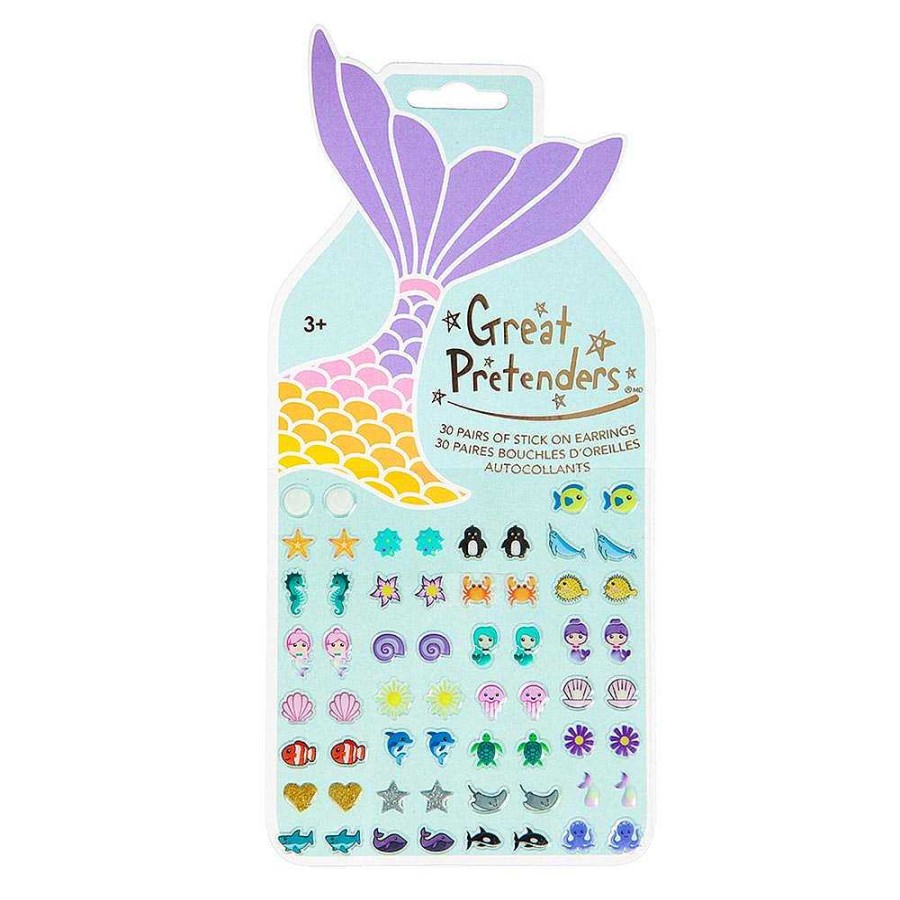 Juguetes Great Pretenders | Pendientes Adhesivos Sirenas - 30 Pares