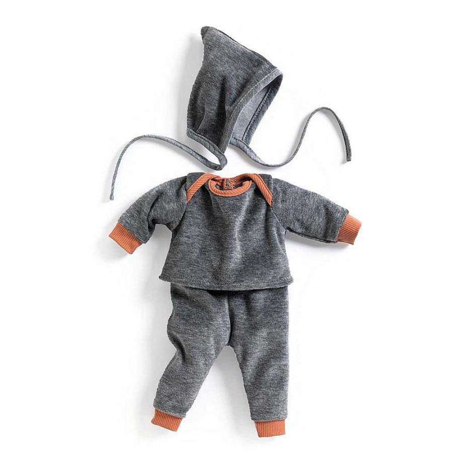 Juguetes Djeco Mu Ecos Y Peluches | Conjunto Chandal Gris Con Gorro 32Cm