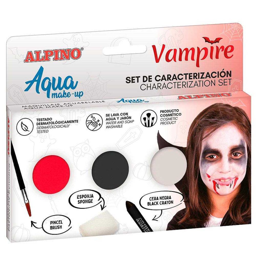 Papeler A Alpino Disfraces Y Maquillajes | Maquillaje Caracterizaci N Al Agua Vampiro 3 Colores