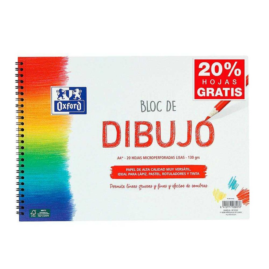 Papeler A Oxford | Bloc Dibujo A4 Liso 20Hj 130Gr Oxford